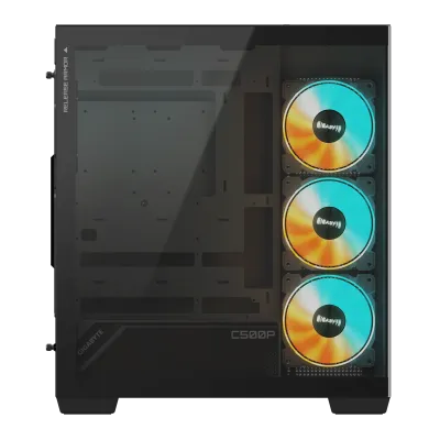 GIGABYTE C500 ATX Computer Case, 410MM/BL ST ATX GPU, Mid Tower Form Factor, RGB Lighting, 3.5" Drive Support, Pre-installed Fan, Built-In Cable Management, Black- GB-C500P-ST-ATX — 7