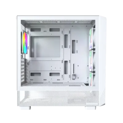 Montech X5 High Airflow ATX Mid-Tower PC Case, 4 ARGB Fans - White - X5-WHITE — 2