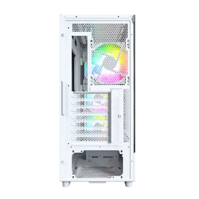 Montech X5 High Airflow ATX Mid-Tower PC Case, 4 ARGB Fans - White - X5-WHITE — 3
