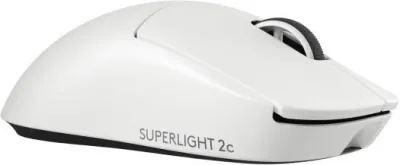 Logitech G Pro X Superlight 2c Wireless Gaming Mouse, 5 Buttons, 44K DPI, HERO 2 Sensor, 888 IPS Speed, 88G Acceleration, 8000Hz Polling Rate, Up to 95H Battery, White- 910-007539