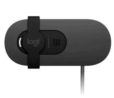 Logitech Brio 100 Full HD 1080p Webcam for Meetings & Streaming, Auto-Light Balance, Built-in Mic, Privacy Shutter, USB-A, for Microsoft Teams, Google Meet, Zoom & More - Graphite- 960-001585 — 2