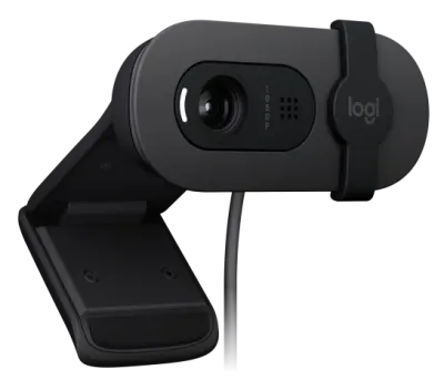Logitech Brio 100 Full HD 1080p Webcam for Meetings & Streaming, Auto-Light Balance, Built-in Mic, Privacy Shutter, USB-A, for Microsoft Teams, Google Meet, Zoom & More - Graphite- 960-001585 — 5