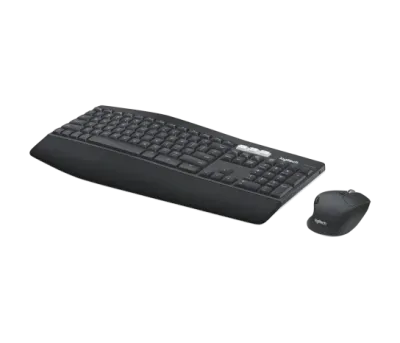 Logitech MK850 Performance Wireless Keyboard and Mouse Combo, Bluetooth Smart, 2.4GHz Wireless Connection, 1000 Dpi Sensor, 8 Buttons, English/Arabic, Black - 920-010568