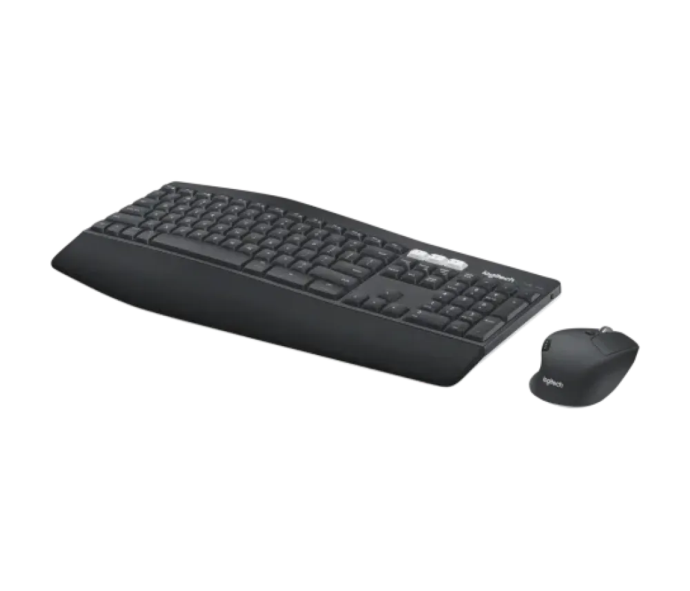 Logitech MK850 Performance Wireless Keyboard and Mouse Combo, Bluetooth Smart, 2.4GHz Wireless Connection, 1000 Dpi Sensor, 8 Buttons, English/Arabic, Black - 920-010568
