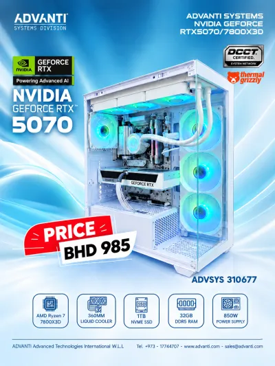 ADVANTI System NVIDIA GeForce RTX5070 With 7800X3D