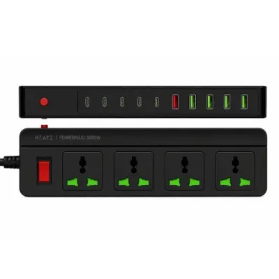 Heatz ZC618 Power Plug 3000W 5 Type-C 5 USB 4 Power Socket- ZC618 — 1