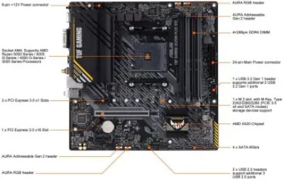Asus TUF GAMING A520M-PLUS WIFI Motherboard — 3