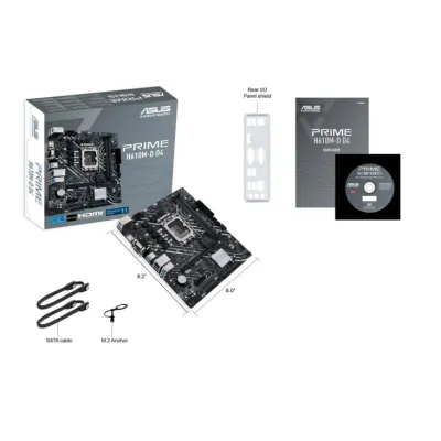 Asus Prime H610M-D D4 LGA 1700 Micro-ATX DDR4 Motherboard - 90MB1A00-M0EAY0 — 6