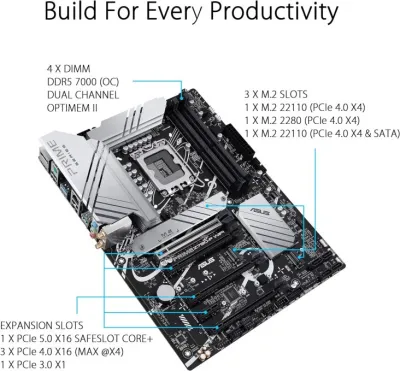 Asus Prime Z790-P WIFI LGA 1700 ATX DDR5 Motherboard — 3