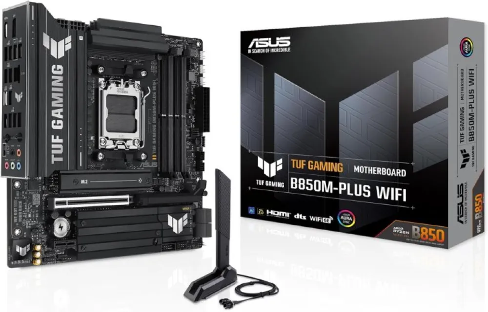 Asus TUF Gaming B850M-PLUS WIFI AM5 Micro-ATX DDR5 Motherboard - 90MB1IY0-M0EAY0