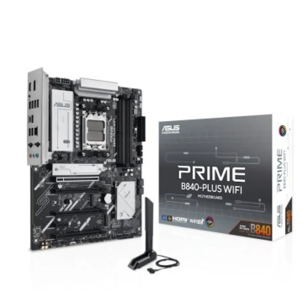 Asus PRIME B840-PLUS AMD AM5 DDR5 WIFI Motherboard - Black - 90MB1IZ0-M0EAY0