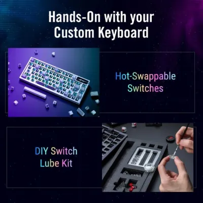 Asus ROG Azoth M701 75% Wireless Eng/Ara RGB Mechanical Gaming Keyboard - NX Snow Switch, White — 6