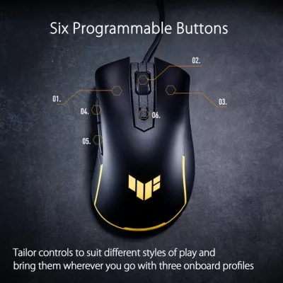Asus TUF Gaming M3 Gen II Wired, 59g Lightweight Gaming Mouse - Black — 8