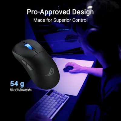 Asus ROG P714 Keris II Ace 42K DPI USB-C/Wireless Gaming Mouse - Black — 3