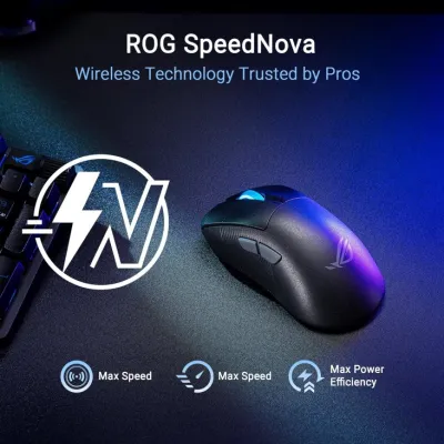 Asus ROG P714 Keris II Ace 42K DPI USB-C/Wireless Gaming Mouse - Black — 7