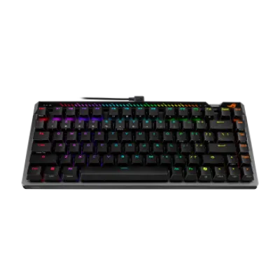 Asus ROG Falchion Ace 75 HE gaming keyboard with hot-swappable ROG HFX V2 & V2X Magnetic Switches, ROG Hall Sensor, Rapid Trigger toggle, sensitivity adjustment wheel, interactive touch panel, Black-90MP047H-BKCA00 — 3