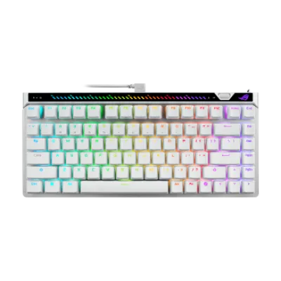Asus ROG Falchion Ace 75 HE gaming keyboard with hot-swappable ROG HFX V2 & V2X Magnetic Switches, ROG Hall Sensor, Rapid Trigger toggle, sensitivity adjustment wheel, interactive touch panel, 8000 Hz polling rate-90MP047H-BKCA10