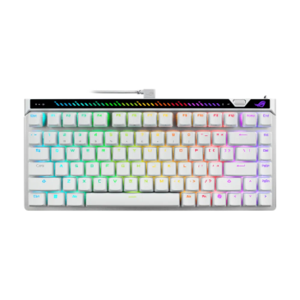Asus ROG Falchion Ace 75 HE gaming keyboard with hot-swappable ROG HFX V2 & V2X Magnetic Switches, ROG Hall Sensor, Rapid Trigger toggle, sensitivity adjustment wheel, interactive touch panel, 8000 Hz polling rate-90MP047H-BKCA10