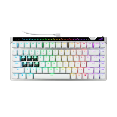 Asus ROG Falchion Ace 75 HE gaming keyboard with hot-swappable ROG HFX V2 & V2X Magnetic Switches, ROG Hall Sensor, Rapid Trigger toggle, sensitivity adjustment wheel, interactive touch panel, 8000 Hz polling rate-90MP047H-BKCA10 — 2