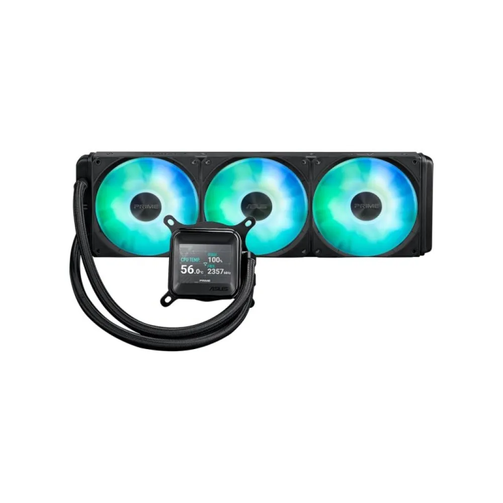 Asus Prime LC ARGB LCD 360mm Liquid Cooler - LCD Display, Black