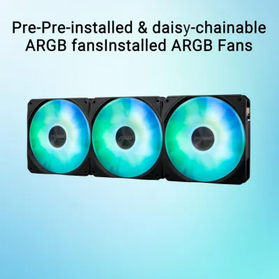 Asus Prime LC ARGB LCD 360mm Liquid Cooler - LCD Display, Black — 3