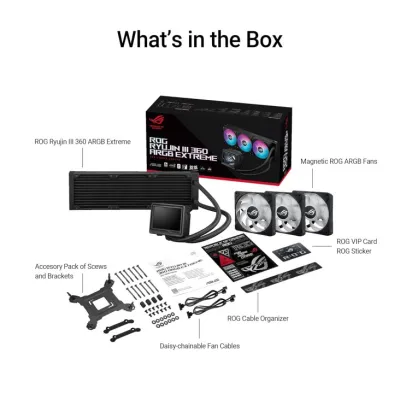 Asus ROG Ryujin III 360mm ARGB Extreme Liquid Cooler - Black — 6