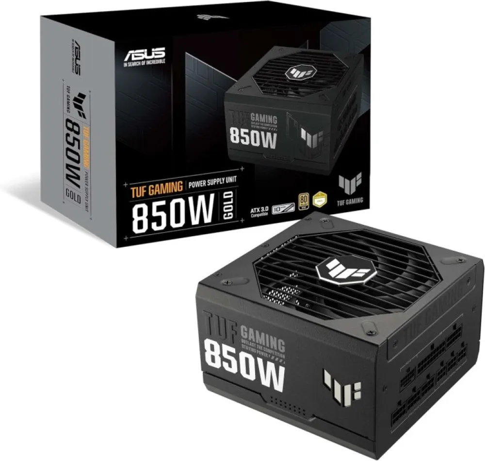 Asus TUF Gaming 850W 80+ Gold ATX 3.1 Full Modular Power Supply - Black - 90YE00S2-B0NA00