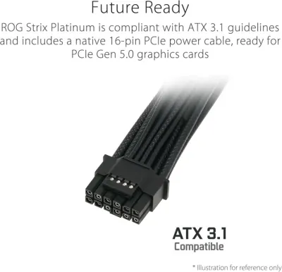 Asus ROG Strix 1200W 80+ Platinum ATX 3.1 Full Modular Power Supply - 90YE00W0-B0NA00 — 5