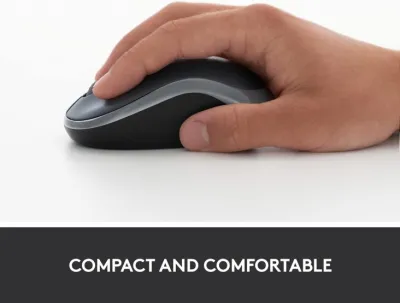 Logitech M185 1000 DPI 2.4GHz Wireless Optical Mouse - Swift Grey — 5