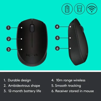 Logitech M171 Wireless Mouse Black — 7