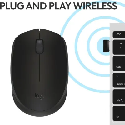 Logitech M170 1000 DPI 2.4GHz Wireless Mouse - Grey — 8