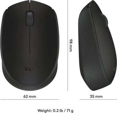 Logitech M170 1000 DPI 2.4GHz Wireless Mouse - Grey — 10