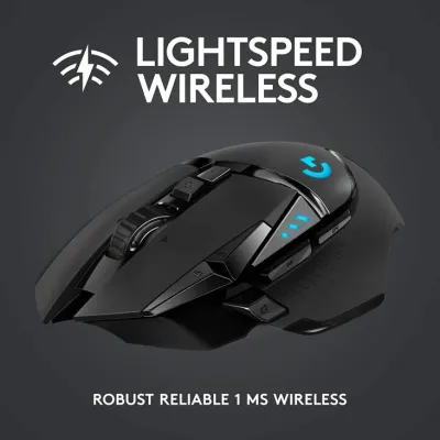 Logitech G502 LIGHTSPEED Wireless 25K DPI RGB Gaming Mouse - Black — 2