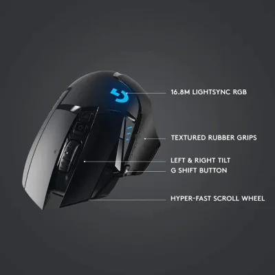 Logitech G502 LIGHTSPEED Wireless 25K DPI RGB Gaming Mouse - Black — 6