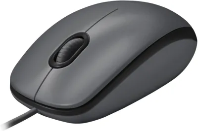 Logitech M100 Wired Mouse - Grey - USB - 910-006652