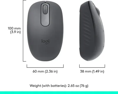 Logitech M196 Bluetooth Mouse - Graphite - 910-007459 — 3
