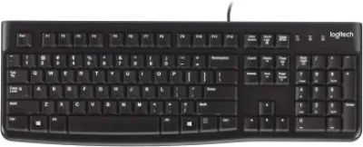 Logitech K120 Corded Keyboard English Layout- Black