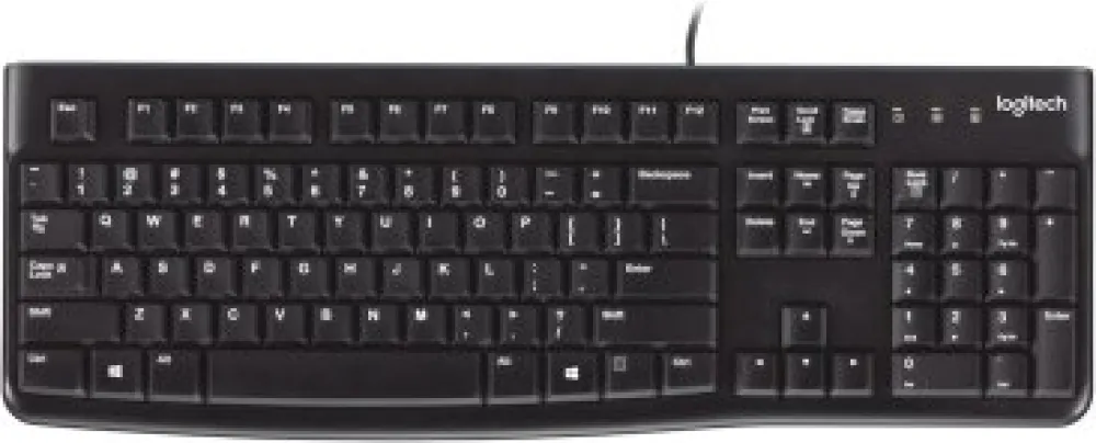 Logitech K120 Corded Keyboard English Layout- Black