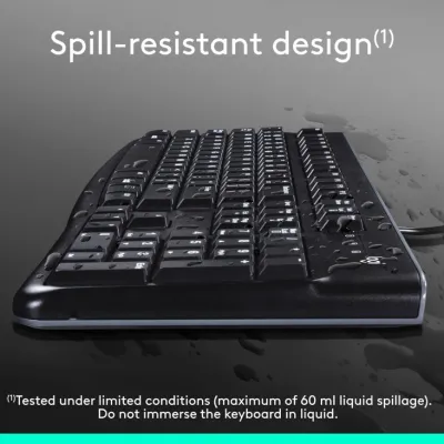 Logitech K120 Corded Keyboard English Layout- Black — 5