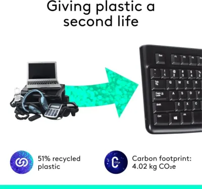 Logitech K120 Corded Keyboard English Layout- Black — 6