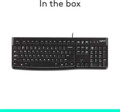 Logitech K120 Corded Keyboard English Layout- Black — 10