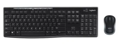 Logitech MK270 2.4GHz Eng/Ara Keyboard and Optical Mouse Combo - Black