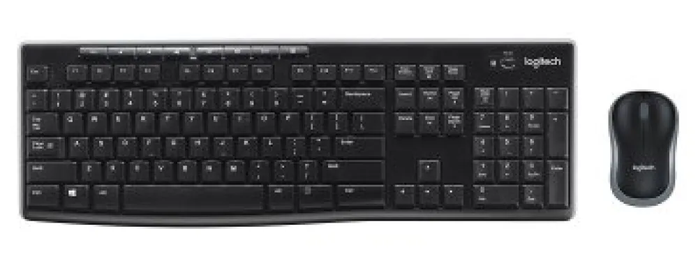 Logitech MK270 2.4GHz Eng/Ara Keyboard and Optical Mouse Combo - Black
