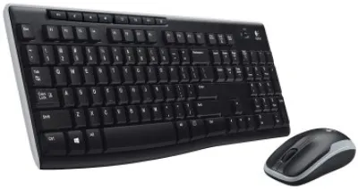 Logitech MK270 2.4GHz Eng/Ara Keyboard and Optical Mouse Combo - Black — 2