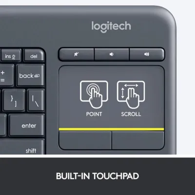 Logitech K400 Plus 2.4 GHz Portable Eng/Ara Touchpad Keyboard — 5