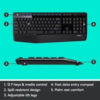 Logitech MK345 Wireless Keyboard & Mouse Combo - Eng/Arabic Keys 920-010068 — 6