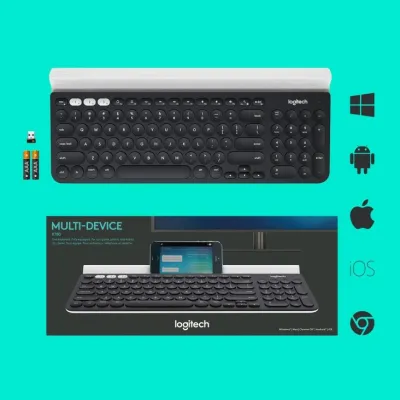 Logitech K780 Multi-Device Wireless Keyboard - Dark Grey/White - 920-010072 — 8
