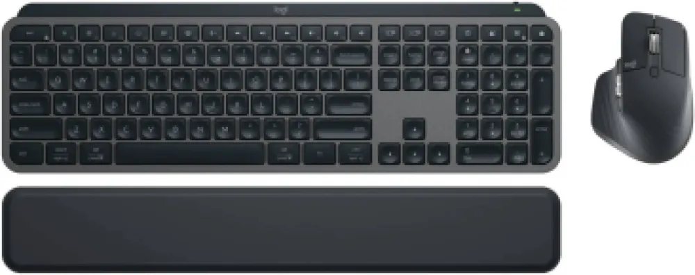 Logitech MX Keys Combo for Business Gen 2 - Bluetooth Eng/Ara Keyboard, Mouse, and Wrist Rest Combo