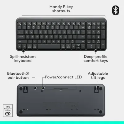 Logitech K250 Bluetooth Keyboard Graphite – 920-013463 — 5