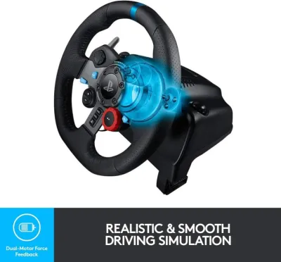 Logitech G29 Driving Force Racing Wheel & Pedals - PlayStation & PC - Black - 941-000113 — 4